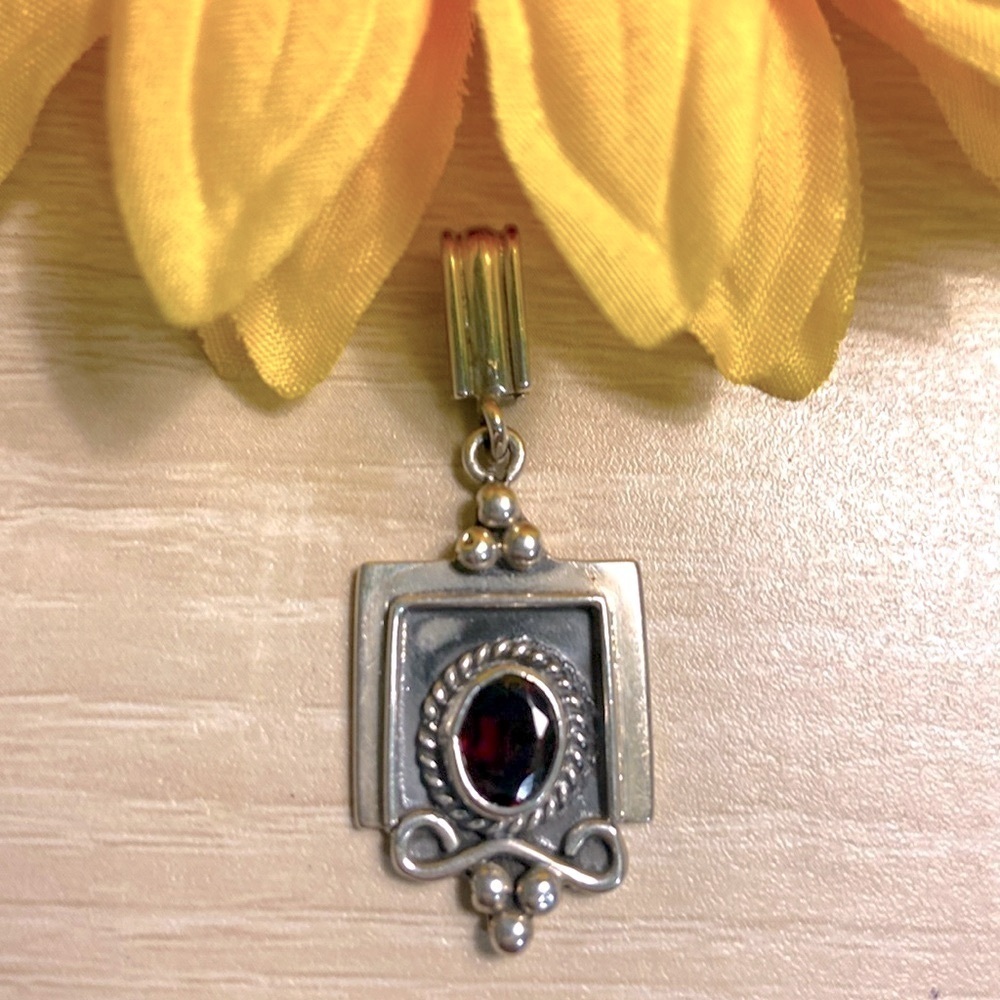 Garnet Sterling Silver pendent